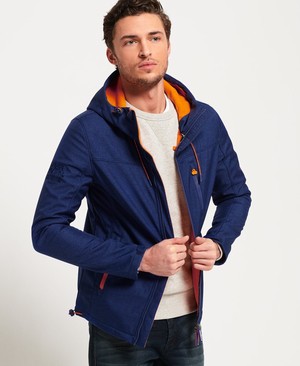 Superdry Hooded SD-Windtrekker Férfi Kabát Kék/Narancssárga | NWRPH3402